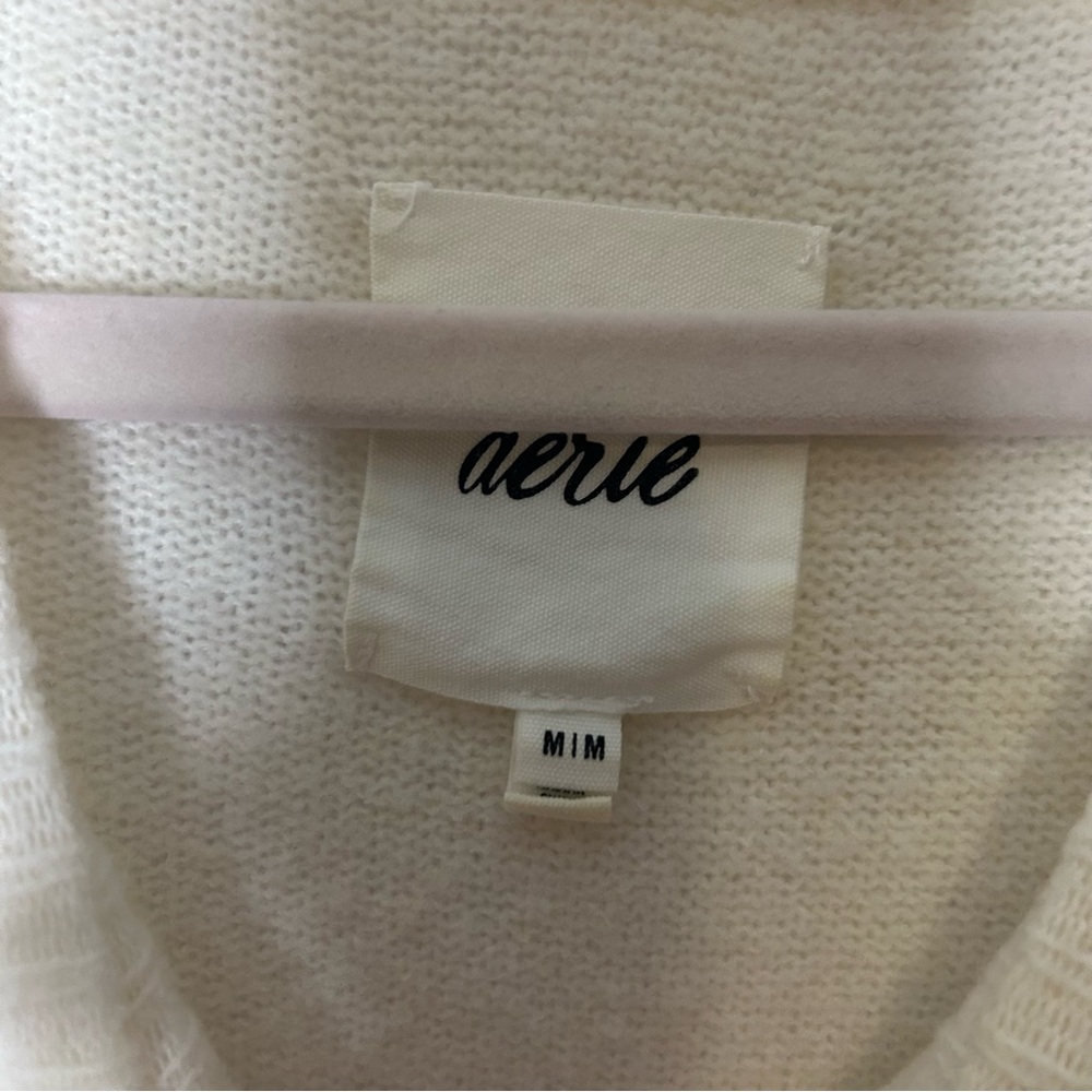 Aerie Cream Crew Neck Sweater - Picture 2 of 6